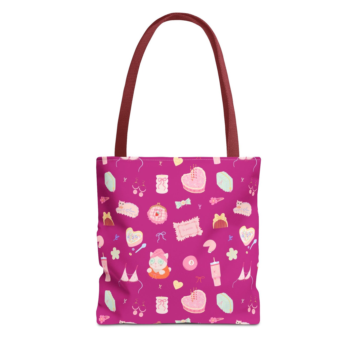 Just a Girl Cute Illustrated Tote Bag, Perfect for Gifts, Shopping, Beach, Festivals, Crafting