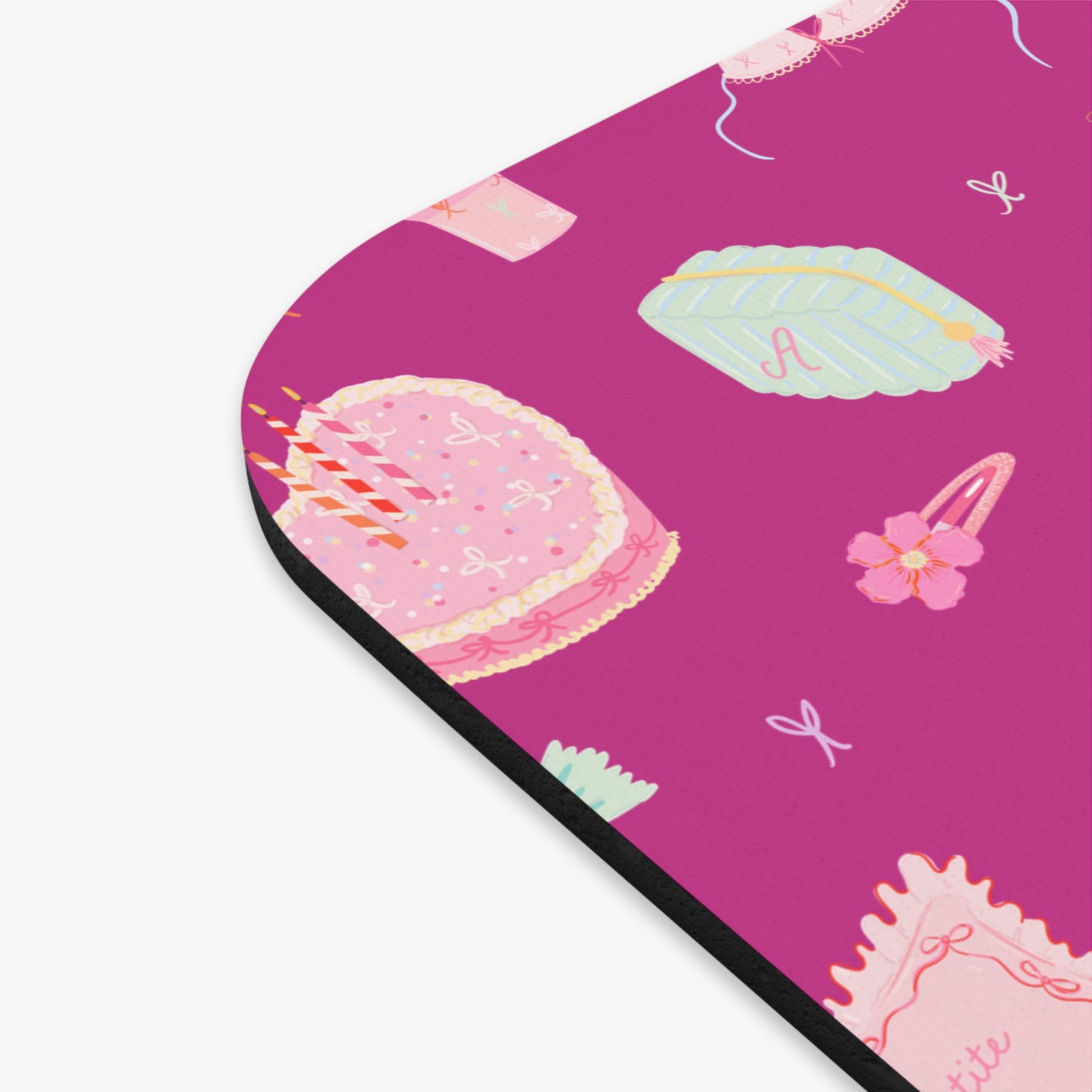 Just a Girl Whimsical Mouse Pad, Cute Desk Accessory, Pastel Office Decor, Gift for Her, Fun Workspace