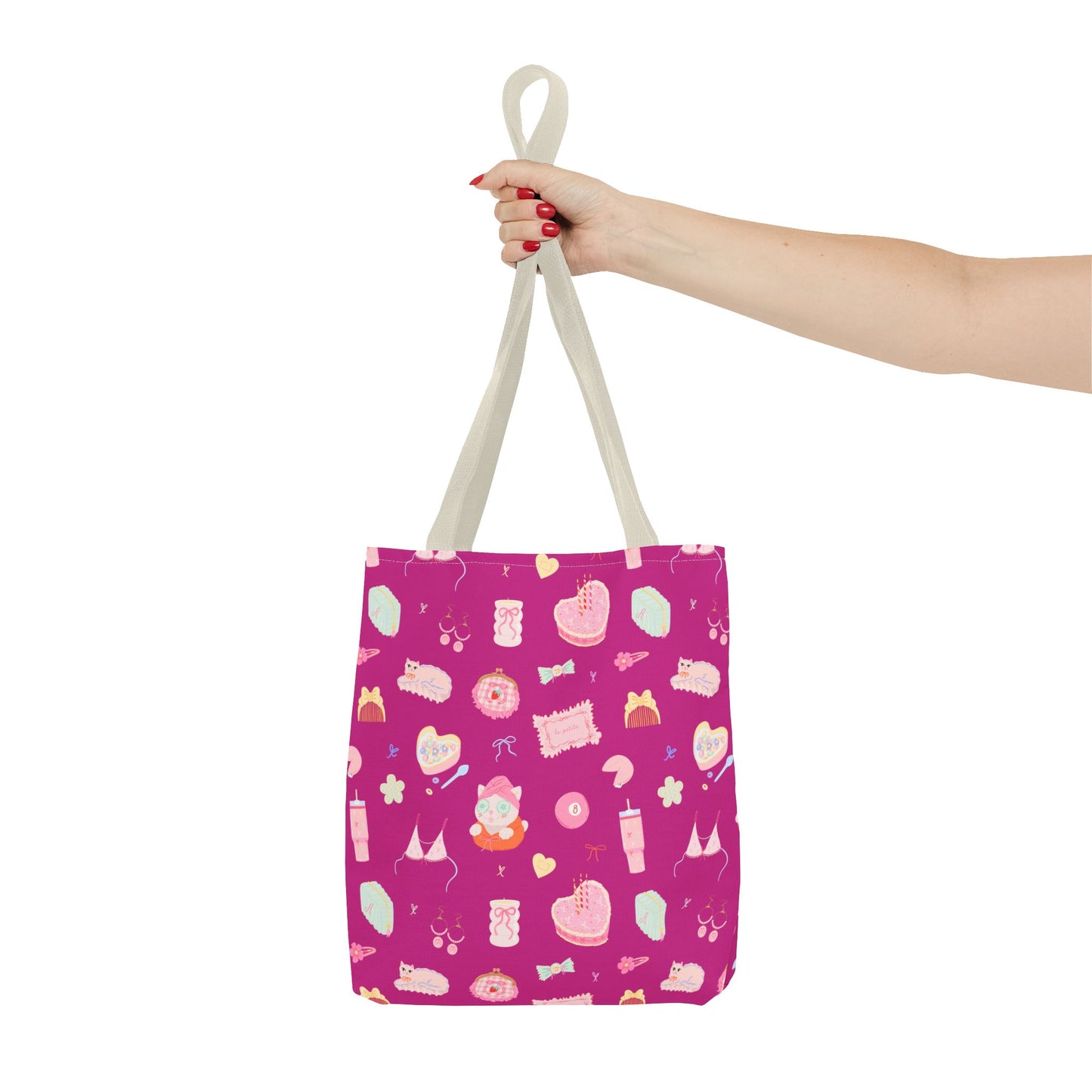 Just a Girl Cute Illustrated Tote Bag, Perfect for Gifts, Shopping, Beach, Festivals, Crafting