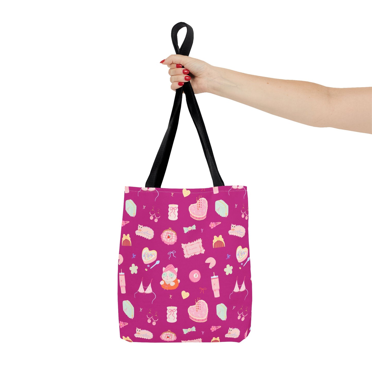Just a Girl Cute Illustrated Tote Bag, Perfect for Gifts, Shopping, Beach, Festivals, Crafting