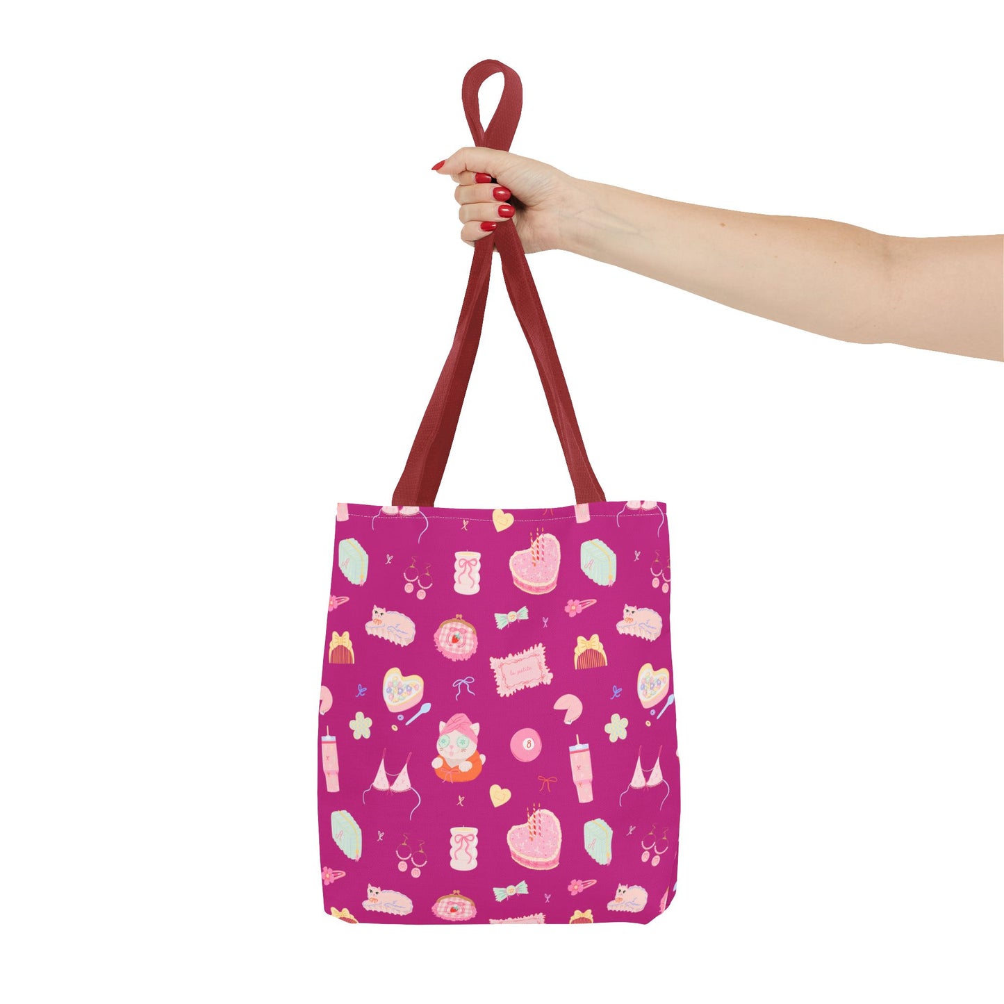 Just a Girl Cute Illustrated Tote Bag, Perfect for Gifts, Shopping, Beach, Festivals, Crafting
