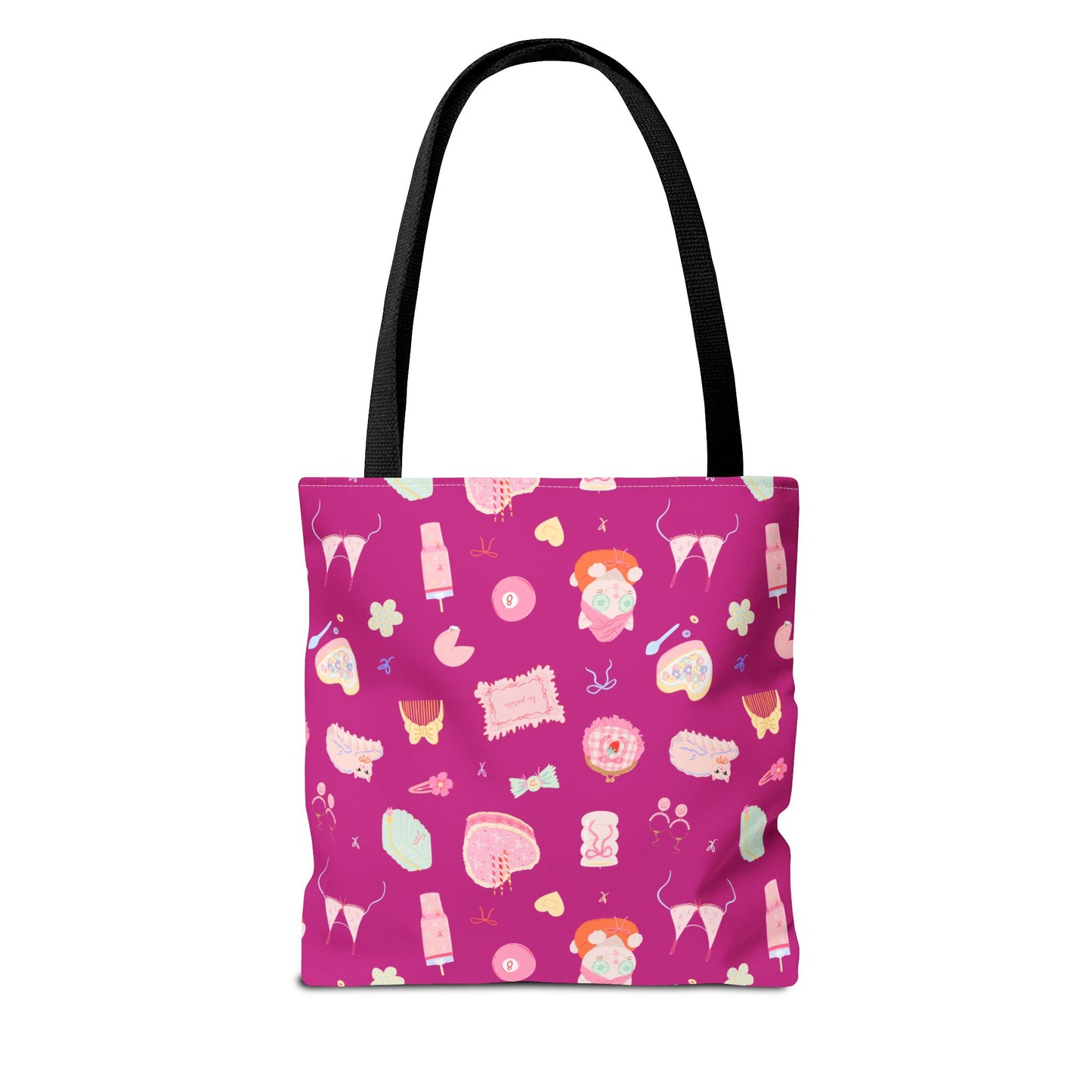 Just a Girl Cute Illustrated Tote Bag, Perfect for Gifts, Shopping, Beach, Festivals, Crafting