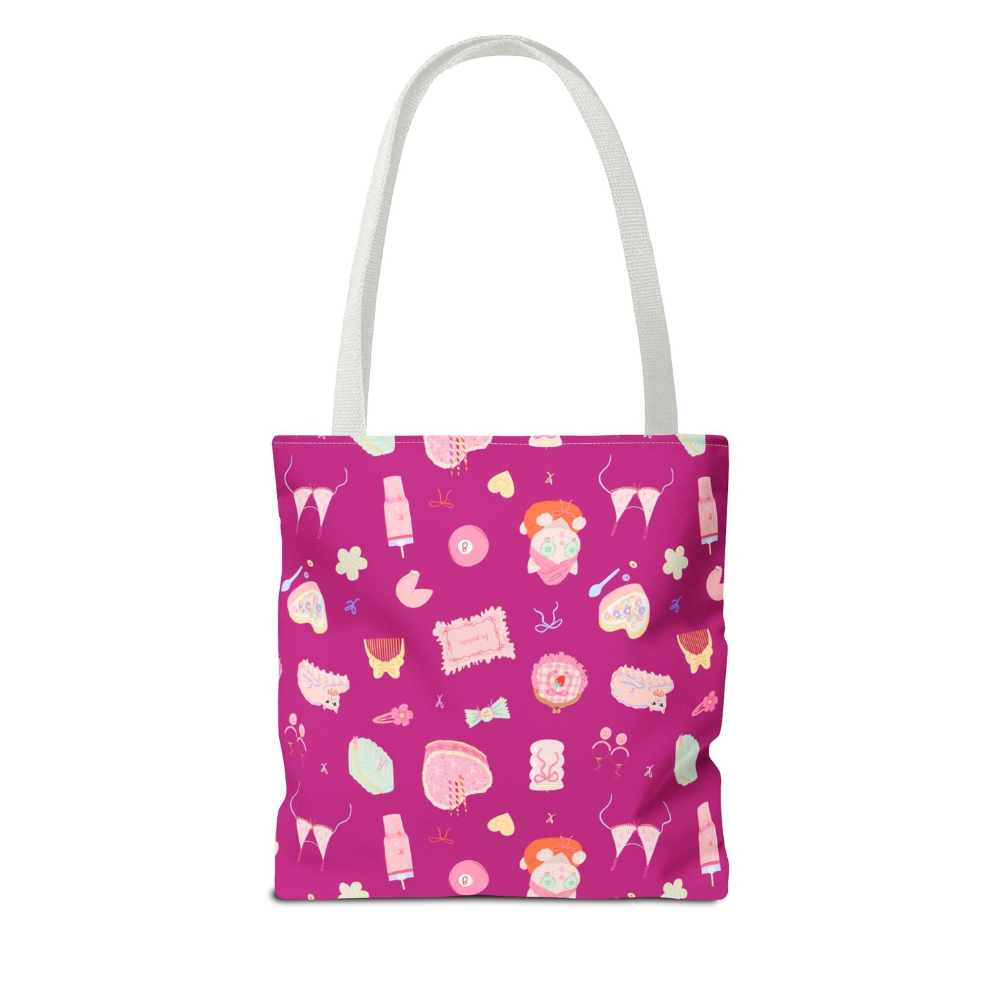 Just a Girl Cute Illustrated Tote Bag, Perfect for Gifts, Shopping, Beach, Festivals, Crafting