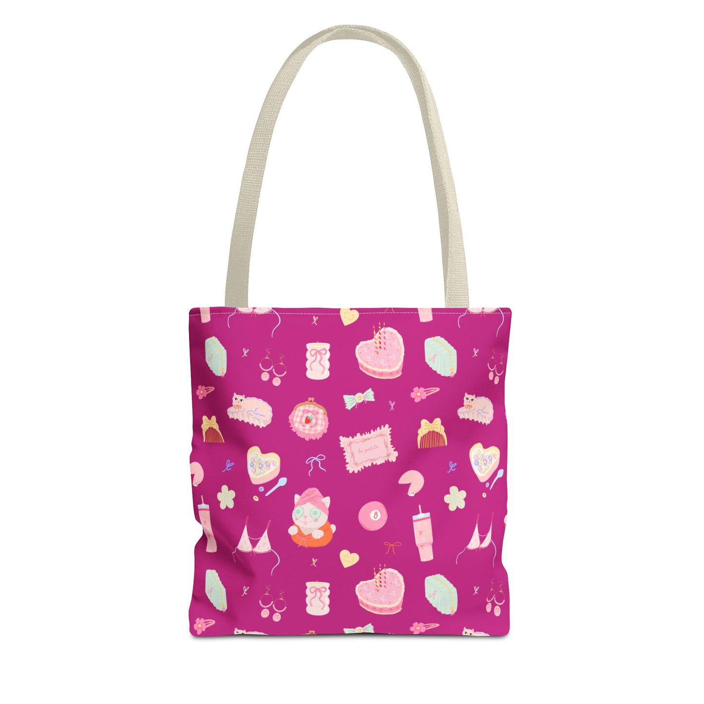 Just a Girl Cute Illustrated Tote Bag, Perfect for Gifts, Shopping, Beach, Festivals, Crafting