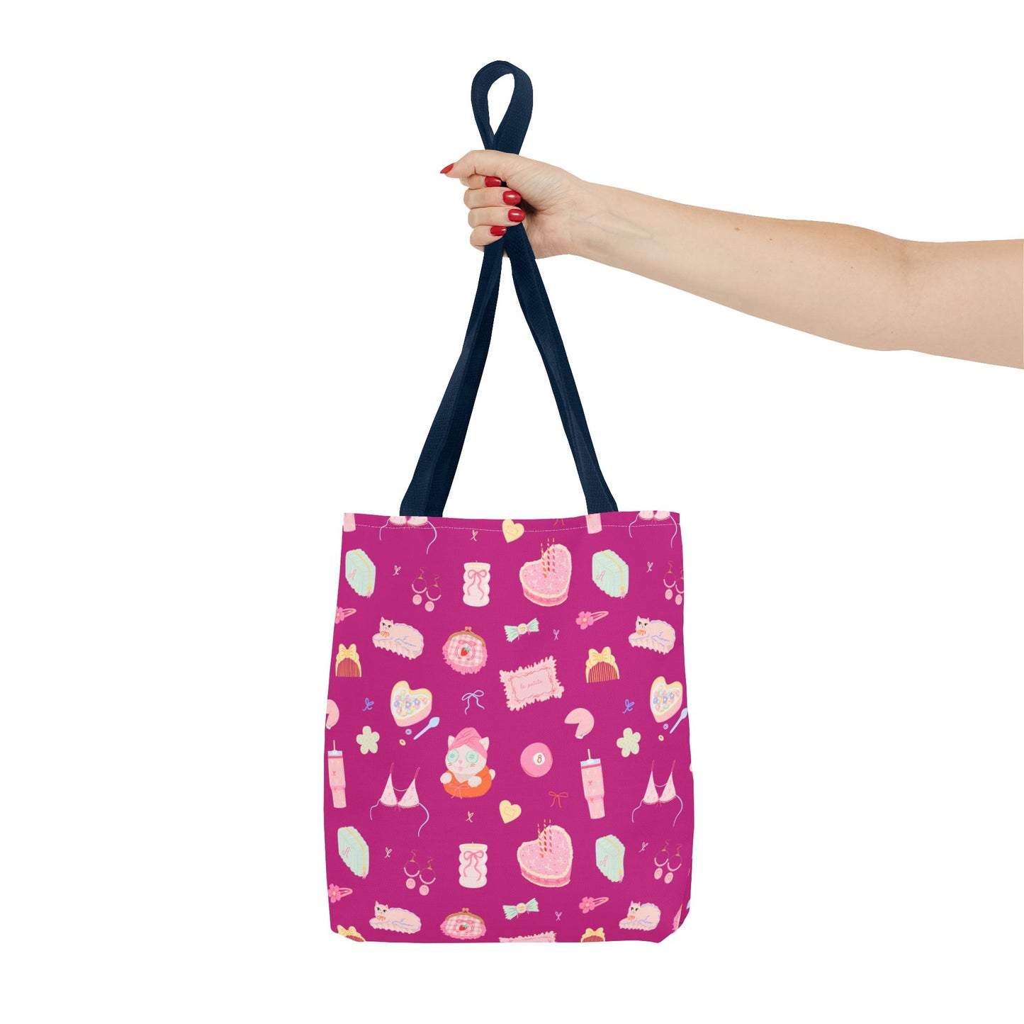 Just a Girl Cute Illustrated Tote Bag, Perfect for Gifts, Shopping, Beach, Festivals, Crafting