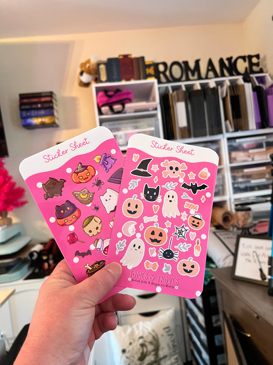 Spooky-Cute Halloween Sticker Sheets