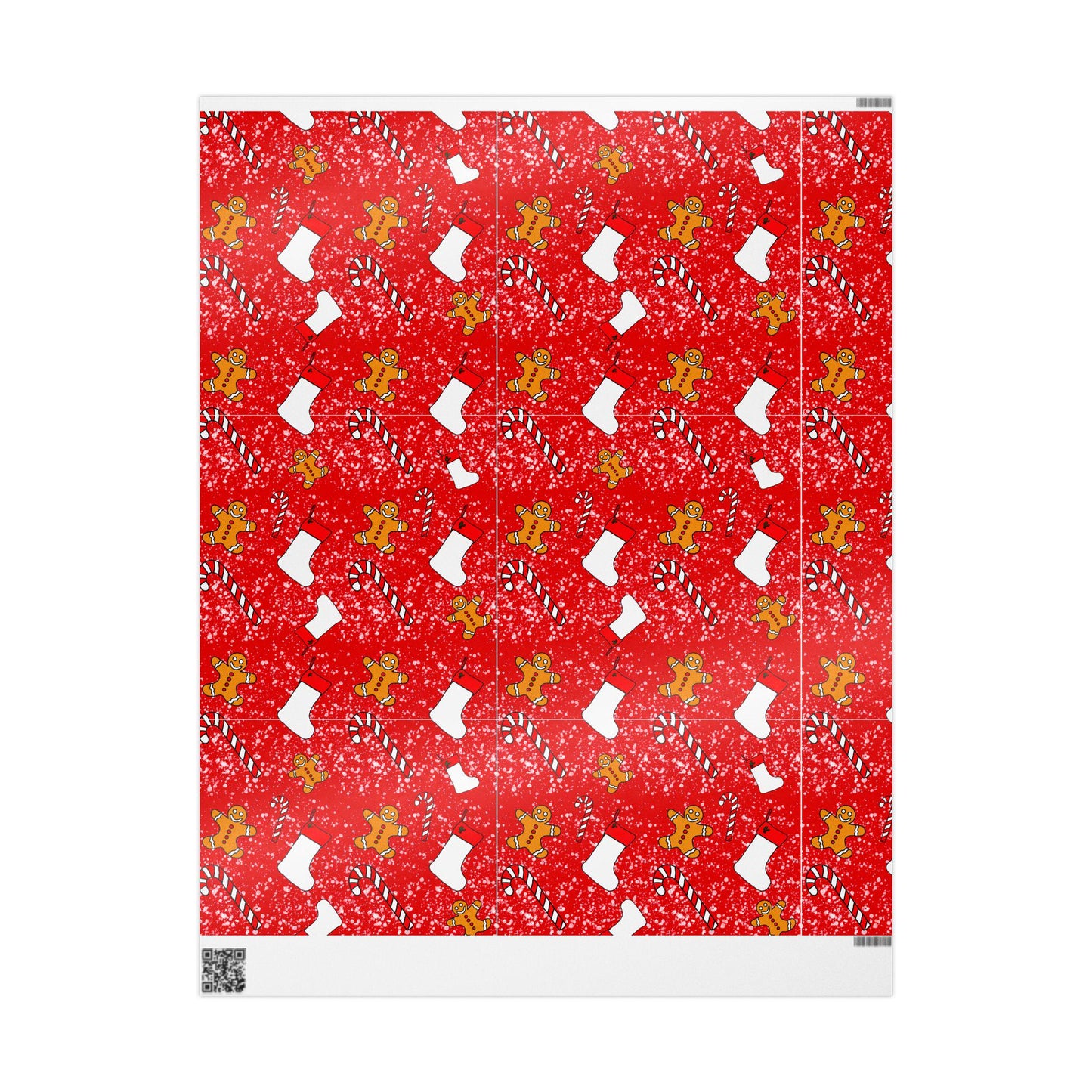 Gingerbread candy cane hand drawn Christmas Wrapping Papers - Tomes and Troves