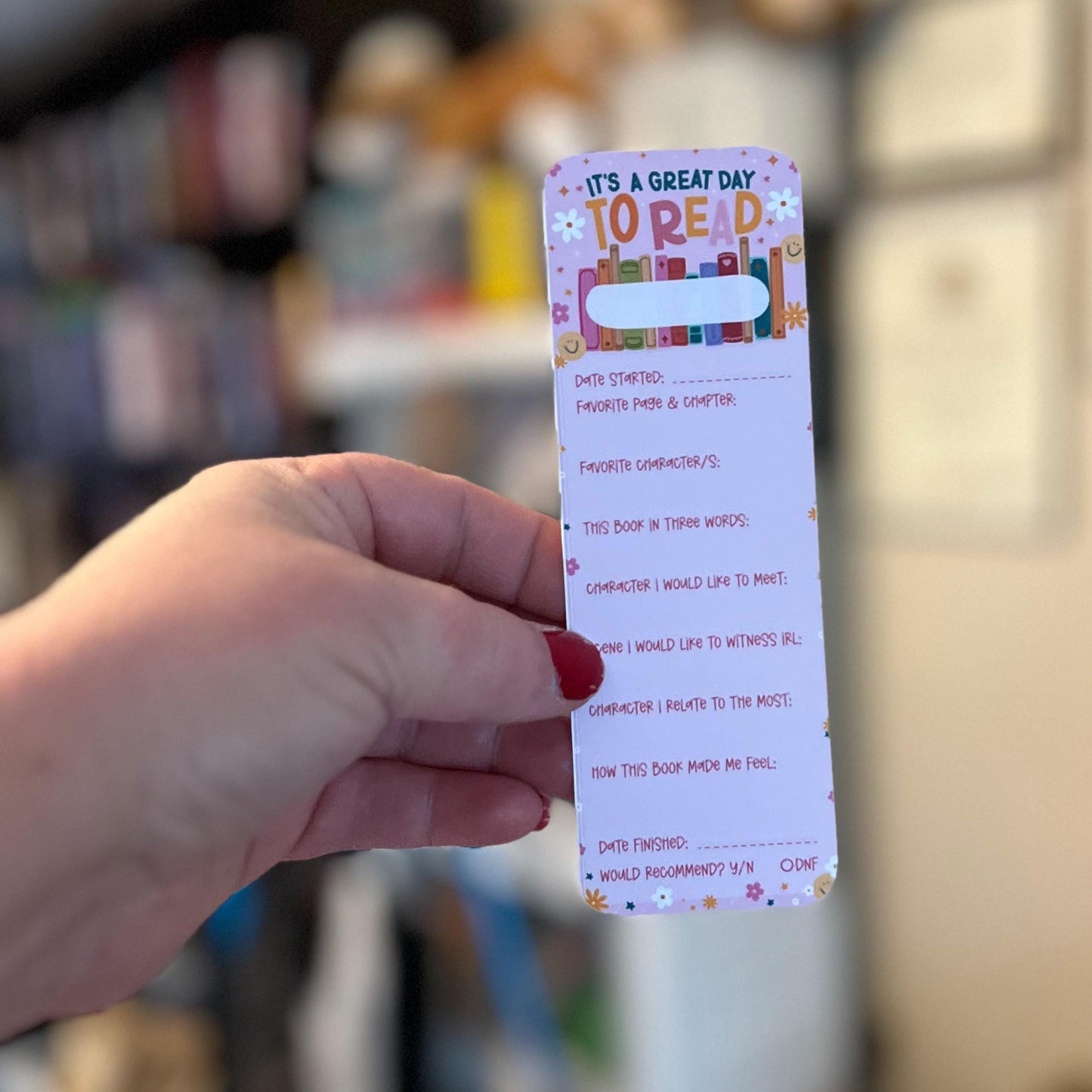 Book Review Bookmark Laminated Hand-Drawn Bookmark for Book Lovers bookish gift - Tomes and Troves
