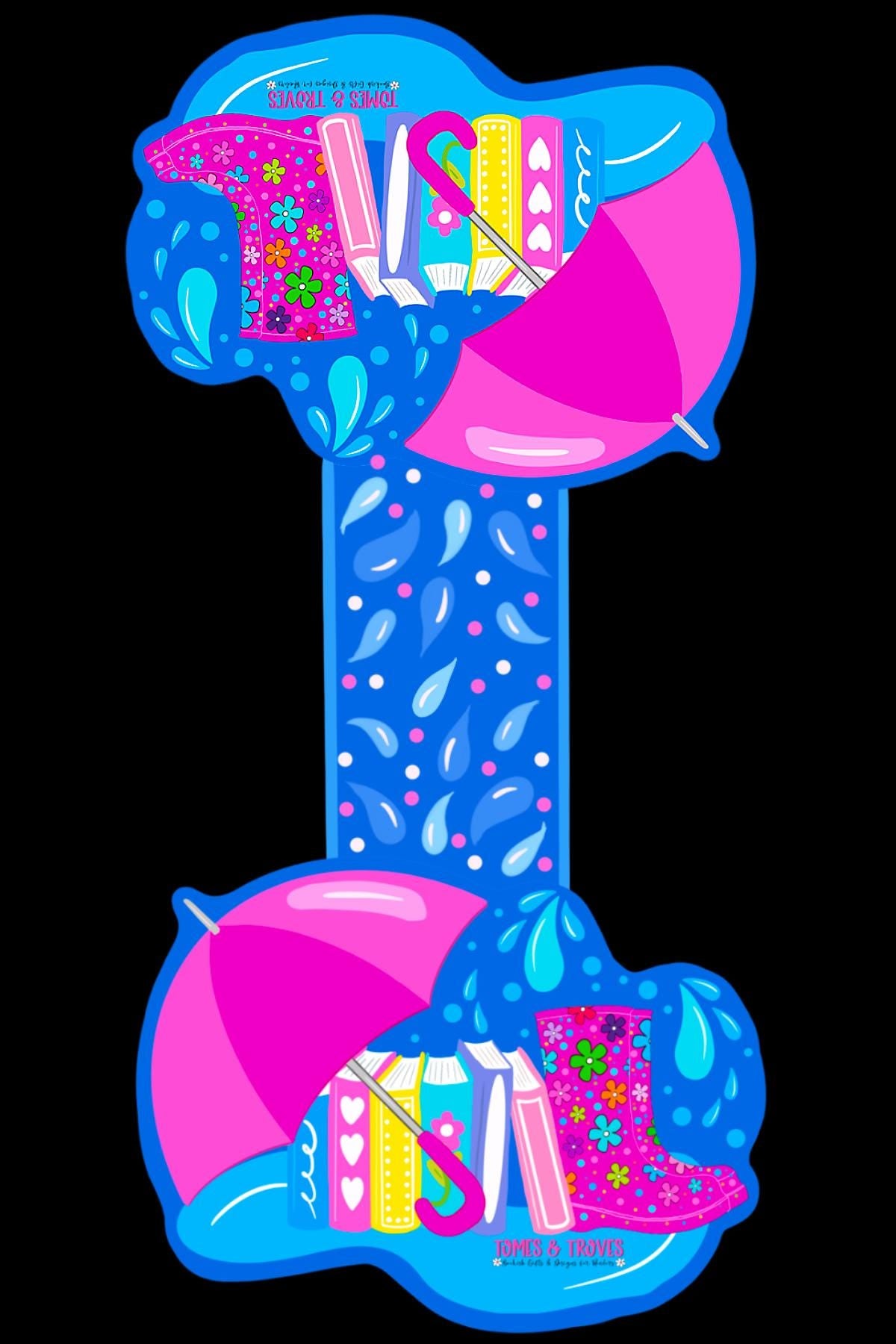 Rainy Day Bookmark Laminated Hand-Drawn Bookmark for Book Lovers bookish gift - Tomes and Troves