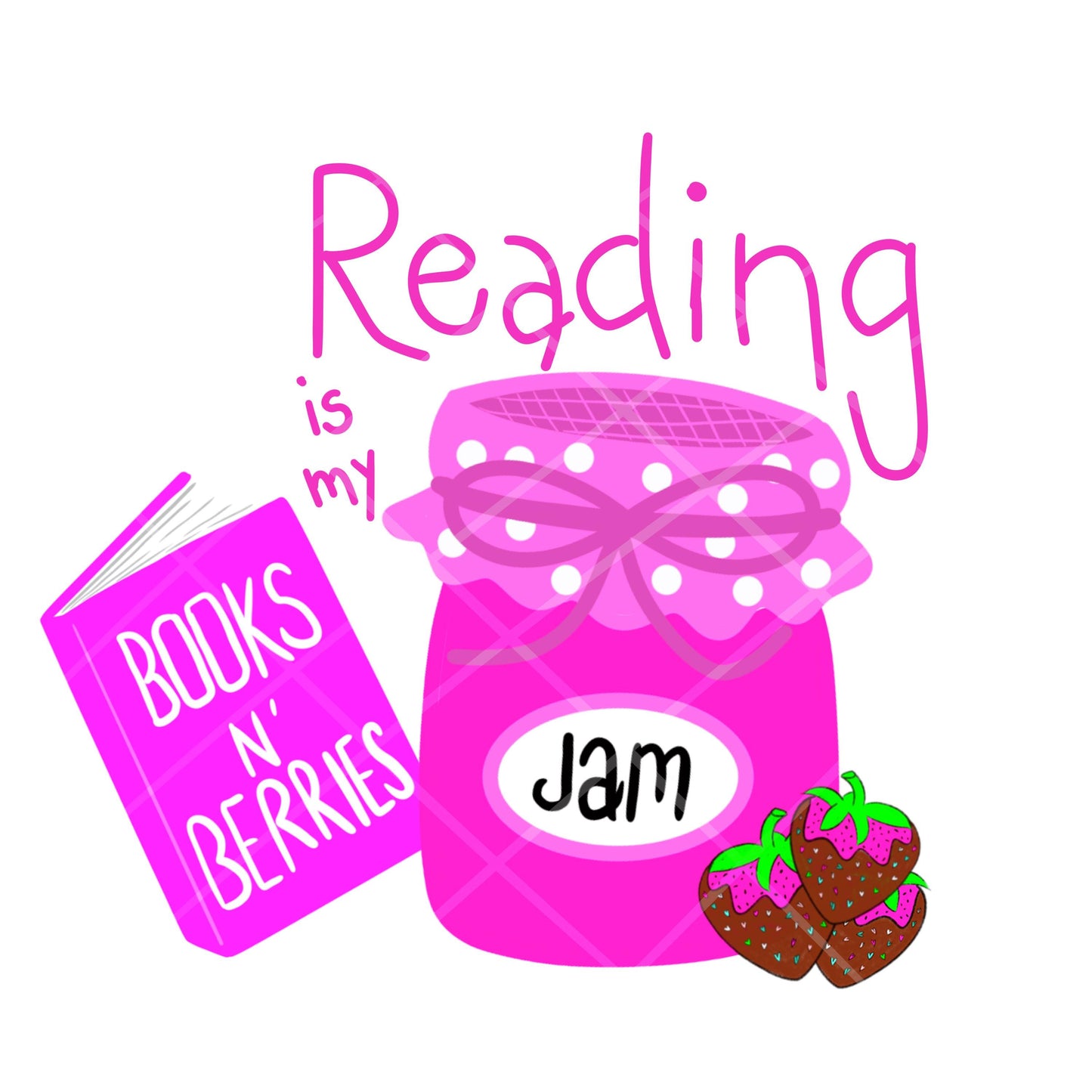 Strawberry Field Sticker Sheet – Cute Strawberry-Themed Bookish Stickers, Chocolate-Covered Strawberries, Book Lover Stickers, Jam Jar, Book - Tomes and Troves
