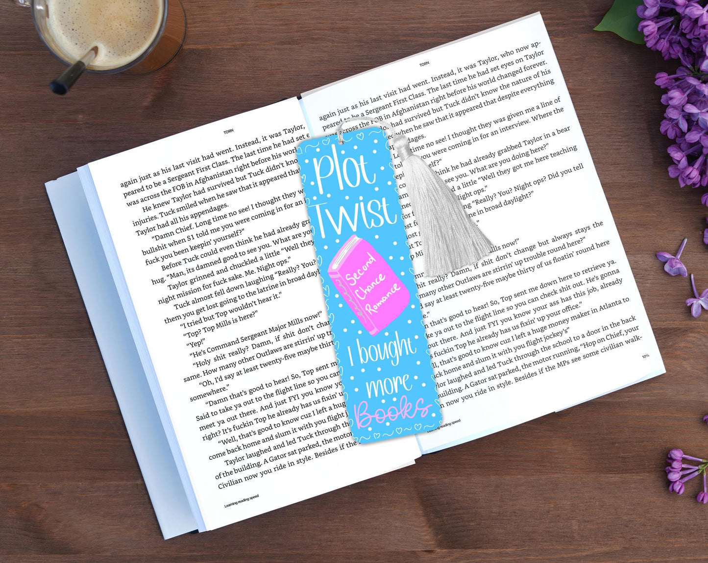 Plot Twist Bookmark Laminated Hand-Drawn Bookmark for Book Lovers bookish gift - Tomes and Troves