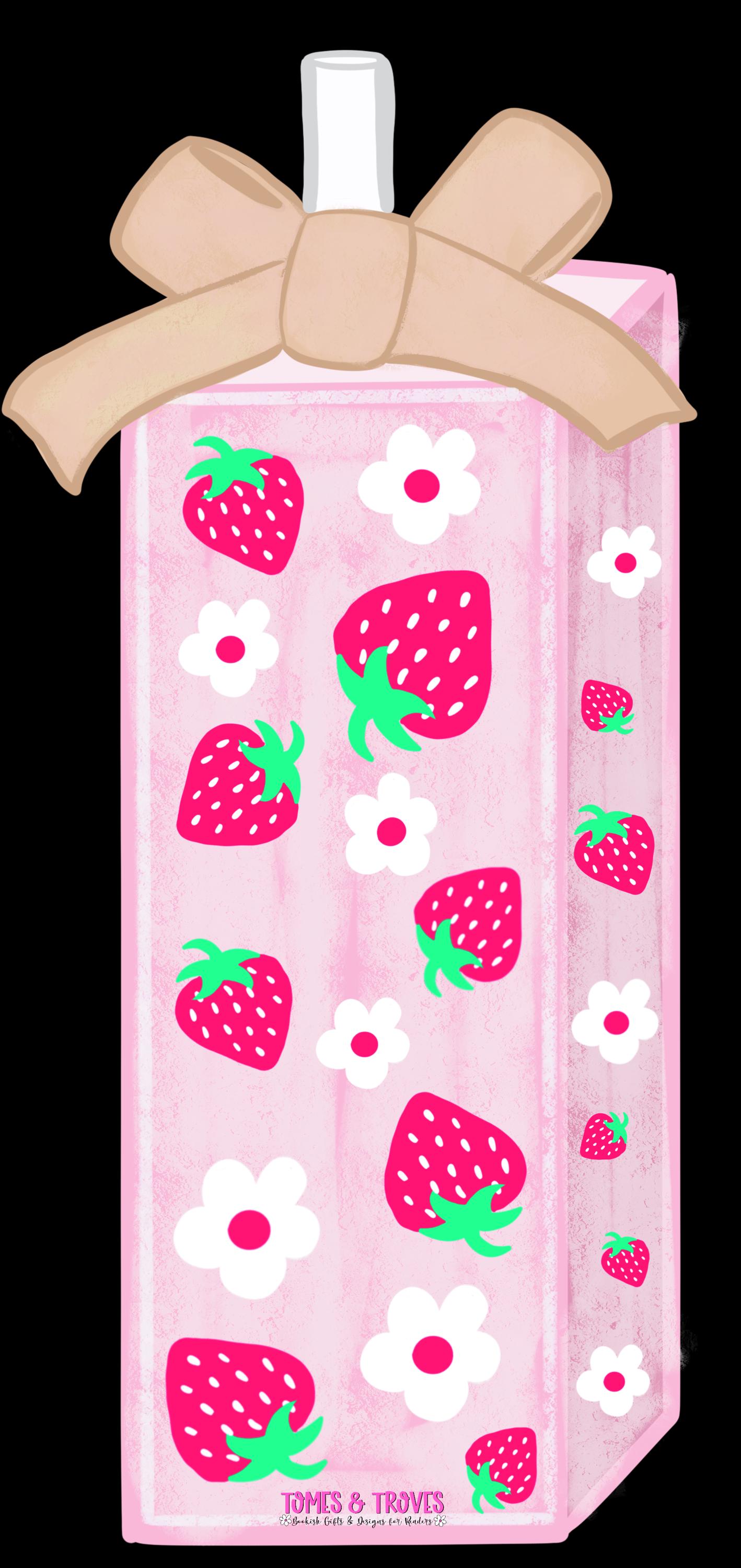 Strawberry Pillar Candle Bookmark | Glitter Laminated Bookmark | Fruit-Themed Book Accessory | Whimsical Strawberry Book Lover Gift | 2.6x6 - Tomes and Troves