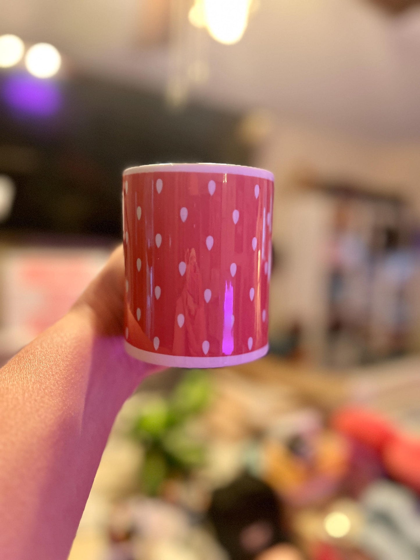 Strawberry Dot Mug – Sweet & Simple Sublimation Design (11 oz - Tomes and Troves