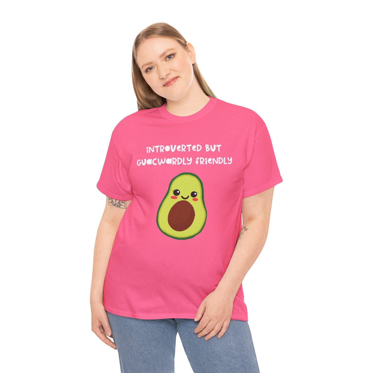 Cute hand drawn Avocado Tee - Fun Graphic T-Shirt, Unisex Cotton Tee, Gift for Avocado Lovers, Casual Wear, Summer Fashion - Tomes and Troves