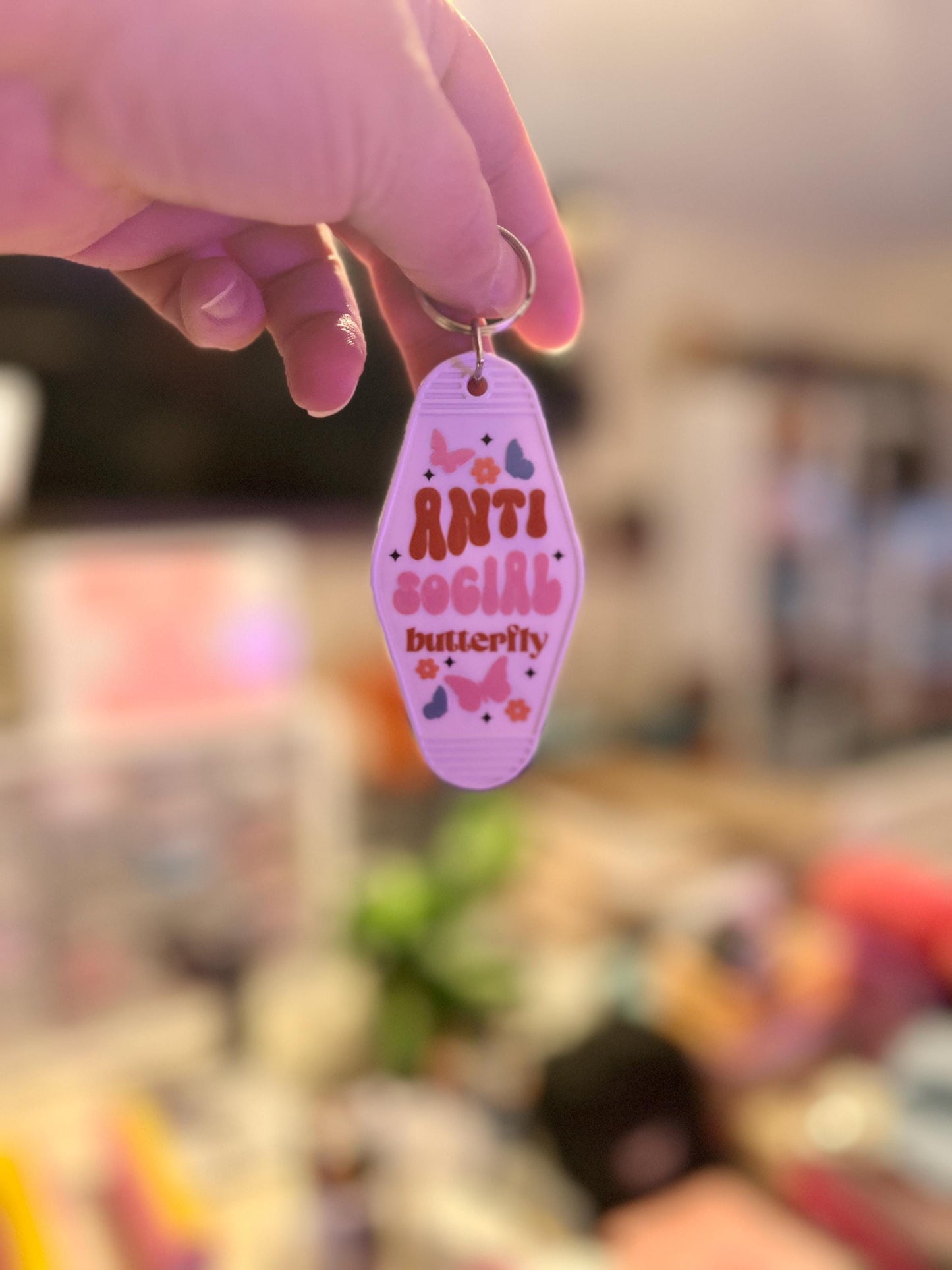 Hotel Keychain Antisocial - Tomes and Troves