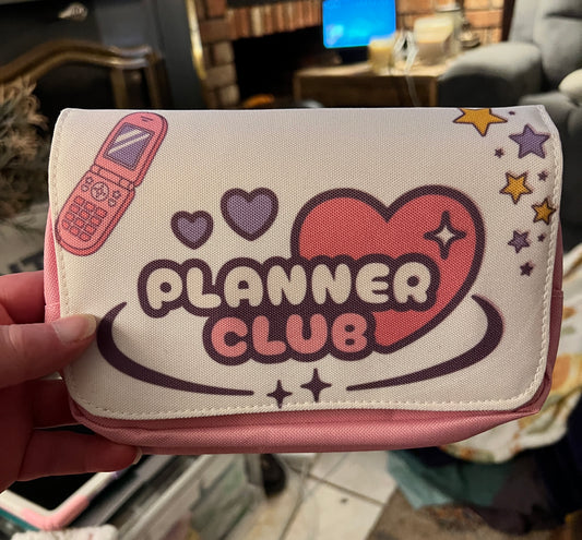 Planner Girl Bookish Planner Bag – Cute Storage Pouch for Stationery, Pens, Stickers & More | Tomes & Troves