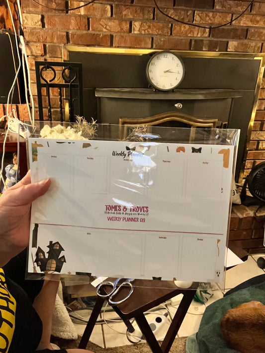 Weekly Planner Notepad – Halloween Edition 🎃