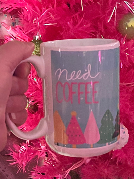 Needs Coffee Holiday Mug