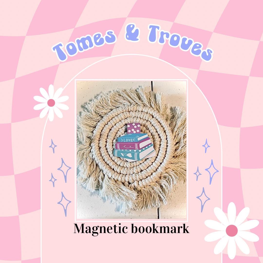 Bookish Handmade Magetic Bookmark High-Resolution | Cute Bookmark Book Lovers - Tomes and Troves