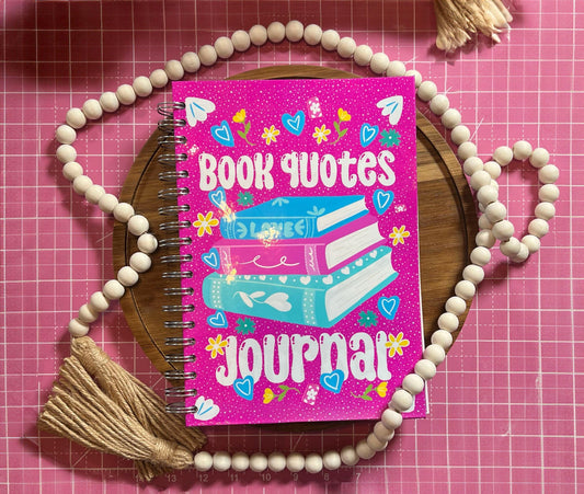 Personalized Book Quote Journal Coloring Book Handmade Hand-Drawn Literary Journal Bookish Coloring Pages, Reader Gift
