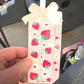 Strawberry Pillar Candle Bookmark | Glitter Laminated Bookmark | Fruit-Themed Book Accessory | Whimsical Strawberry Book Lover Gift | 2.6x6 - Tomes and Troves