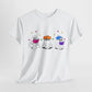 Cute hand drawn bookish Ghosts Unisex Tee, Bookish T-Shirt, Halloween Shirt, Literary Spirits Top, Ghostly Cotton Tee - Tomes and Troves