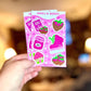 Strawberry Field Sticker Sheet – Cute Strawberry-Themed Bookish Stickers, Chocolate-Covered Strawberries, Book Lover Stickers, Jam Jar, Book - Tomes and Troves