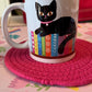 Black Cat Bookshelf Coffee Mug, Cute Cat Lover Gift, Cozy Home Decor, Cat-Themed Kitchenware, Bookworm Present, 11oz - Tomes and Troves