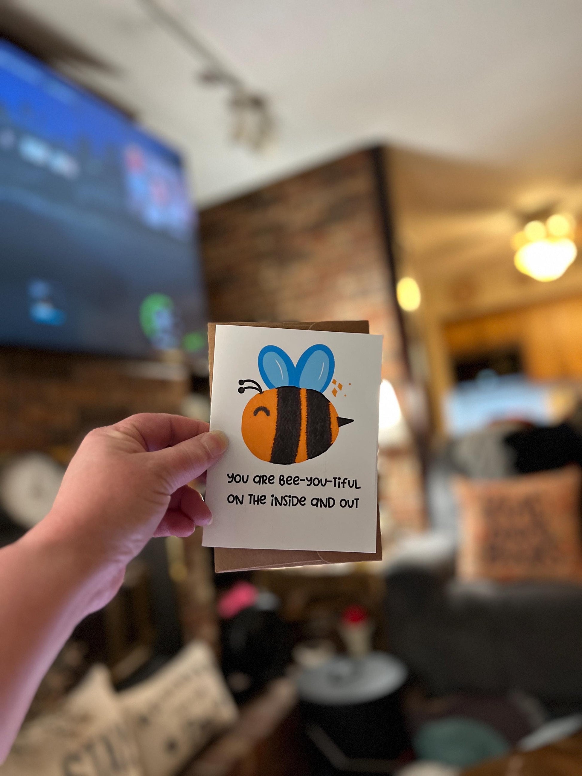 You Are Bee-You-Tiful Greeting Card  Cute Bee Pun Card for Encouragement, Friends, or Just Because - Tomes and Troves