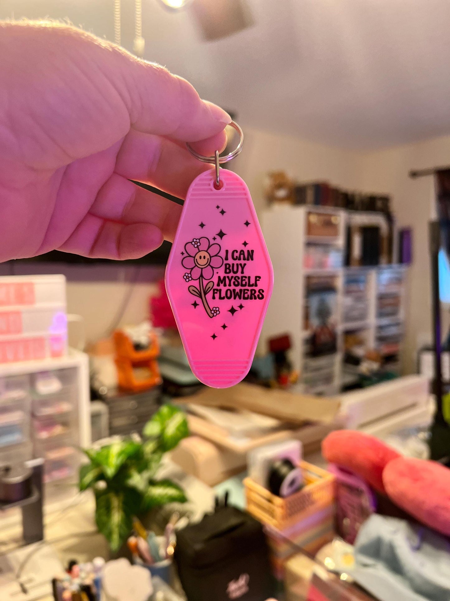 Hotel Keychain I can buy myself flowers - Tomes and Troves