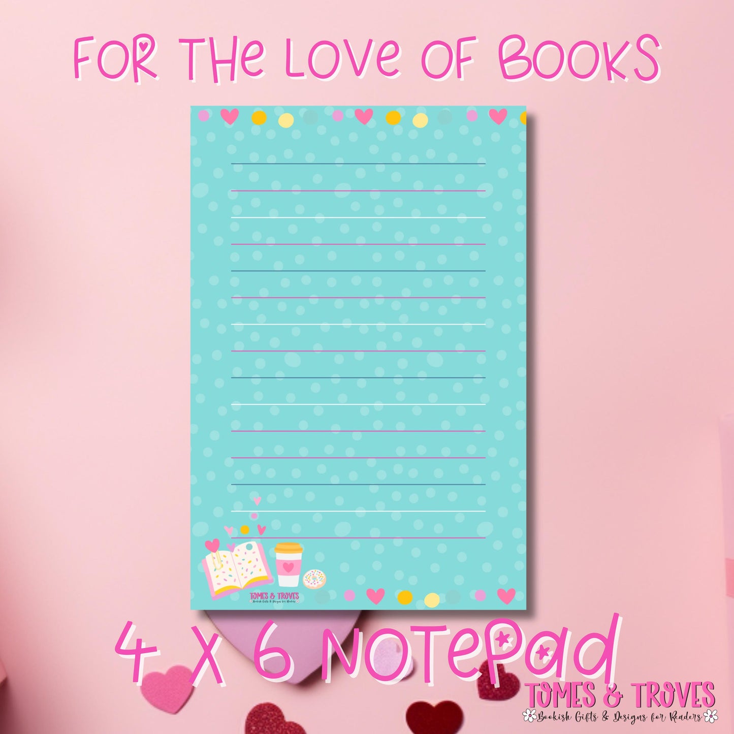 Pour l'amour des livres - Bloc-notes 10 x 15 cm