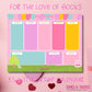 For the Love of Books  8.5 x 11 Weekly Desktop Planner