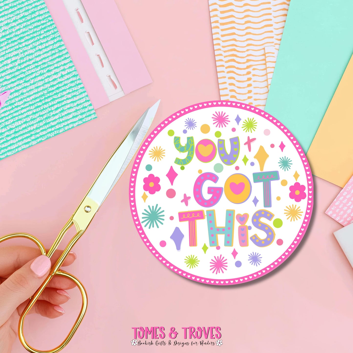 You Got This Vinyl Sticker: Waterproof, Positive Encouragement Decal