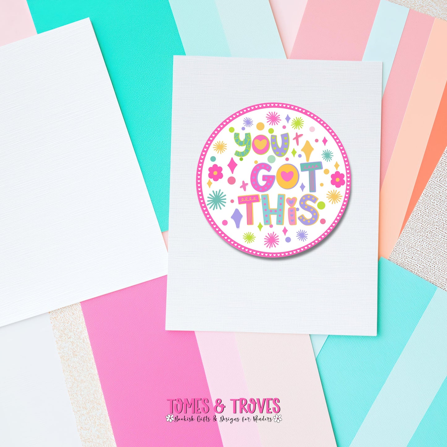 You Got This Vinyl Sticker: Waterproof, Positive Encouragement Decal