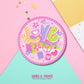 Retro Groovy LOVE Sticker: Peace Sign, Flowers, Bookish Vinyl Decal