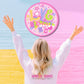 Retro Groovy LOVE Sticker: Peace Sign, Flowers, Bookish Vinyl Decal